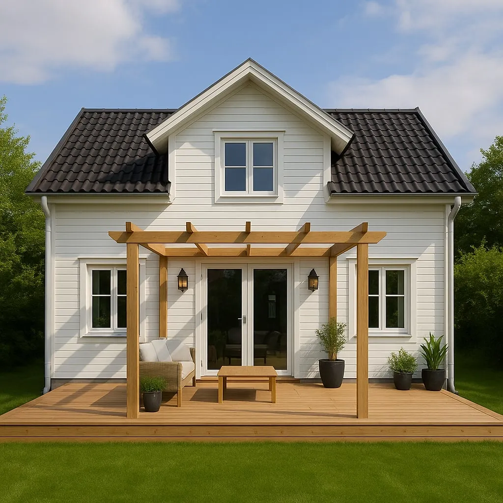 Pallur með pergólu